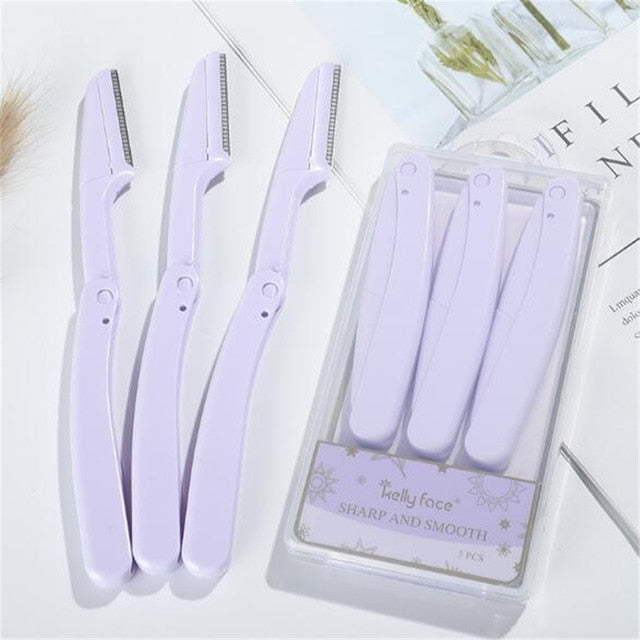 Portable Eyebrow Razor Hair Trimming Tool 10pcs Primadonn Beauty