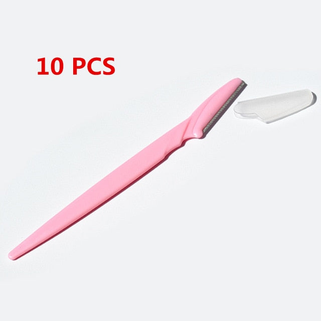 Portable Eyebrow Razor Hair Trimming Tool 10pcs Primadonn Beauty